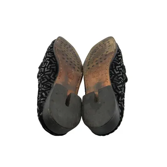 Sesto Meucci Women's Black Leather Slides Slip On Mules Made in Italy Size 11 N - Picture 6 of 11